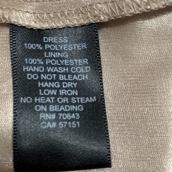 Jessica Howard Evenings tan Sleeveless Faux Gemstone Dress - Picture 13 of 13